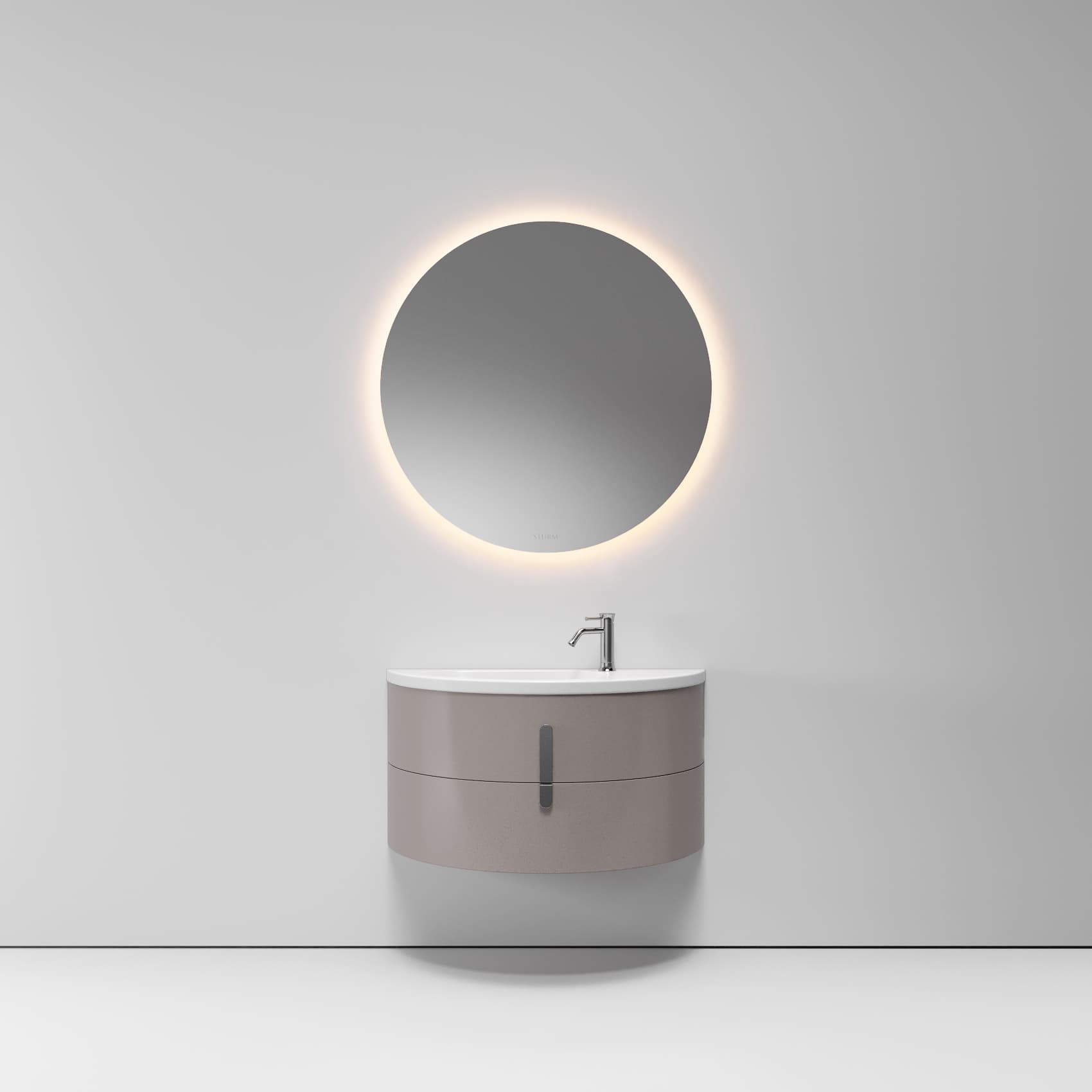 Тумба с раковиной LUNA, 95x45x54, бежевый глянцевый, ST-L4C295-CG