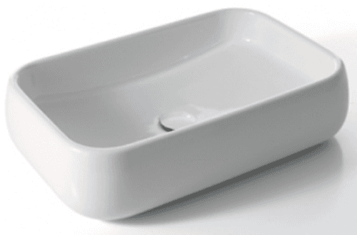 Раковина накладная PLUMP, 61x41, прямоугольная, белая, ST-PLUMP610410160-MOS