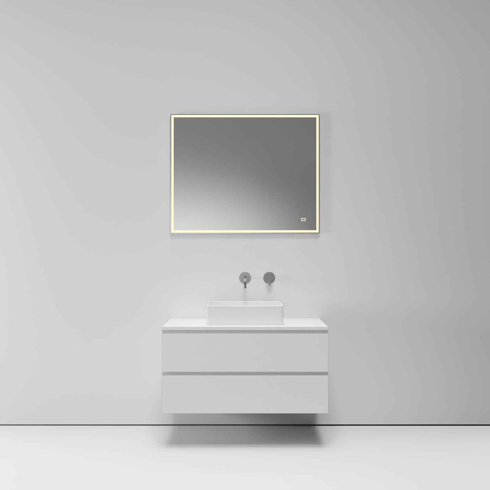 Тумба FEEL FREE для накладной раковины, 100x50x50, белый глянцевый, ST-FFR1000-WG