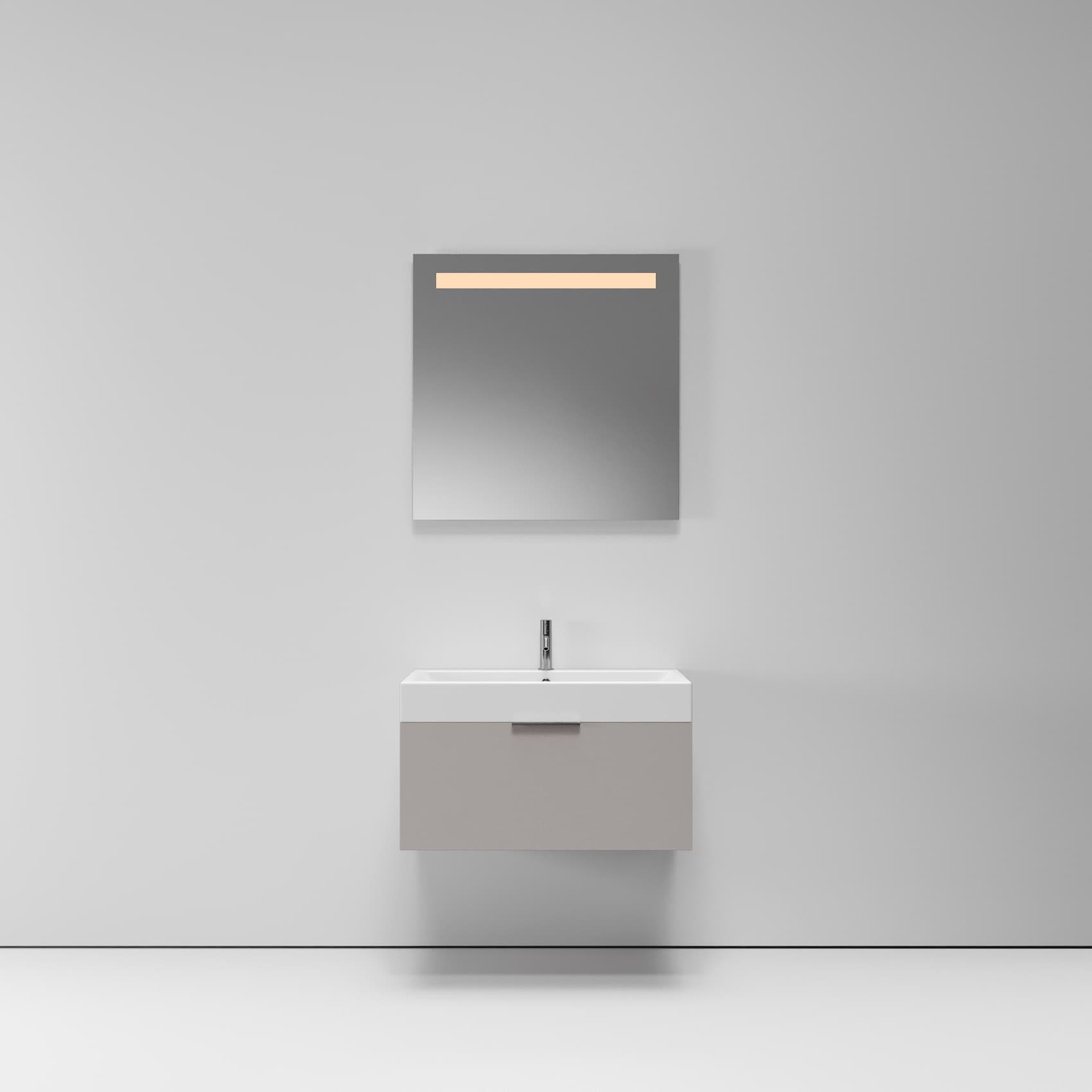 Тумба с раковиной NORMAL, 80x45x46, тёмно-бежевый матовый, ST-B3L184-BA007-SIP
