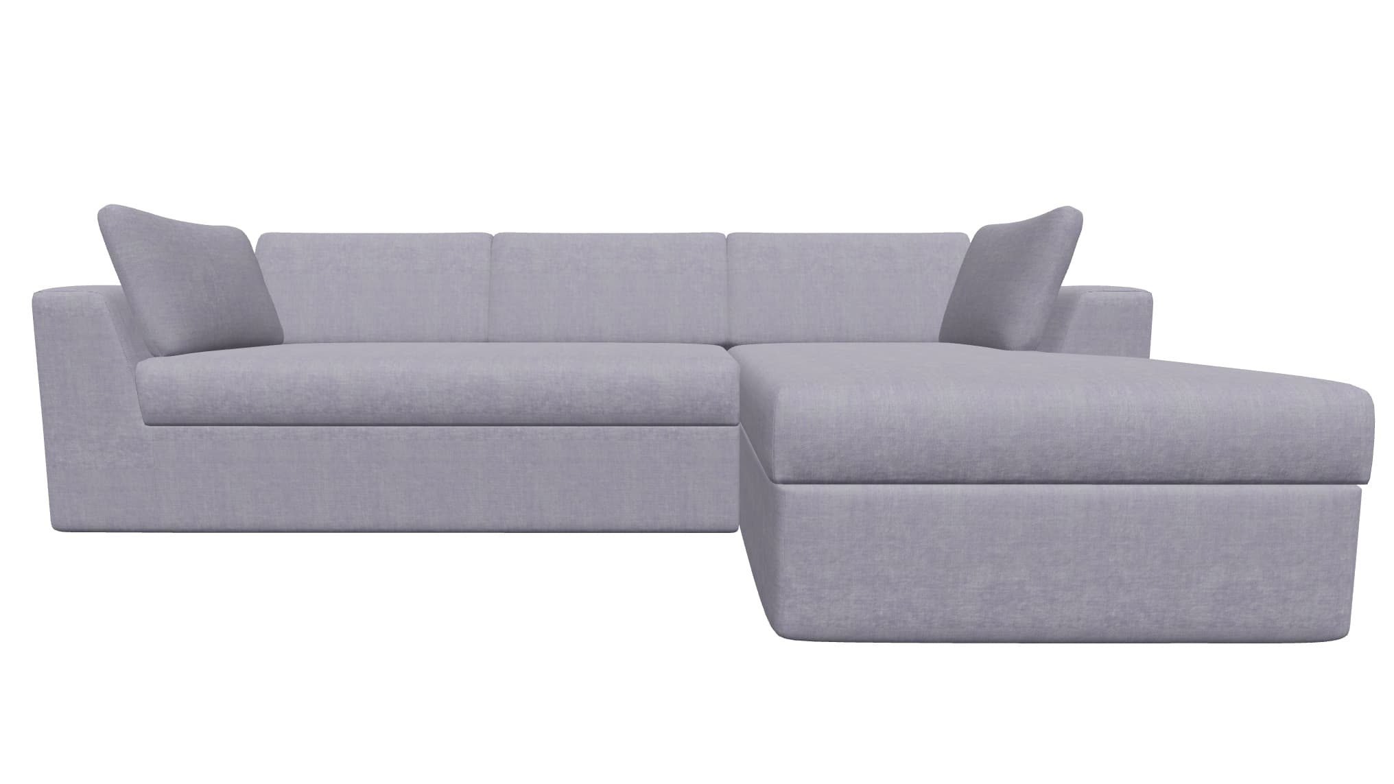 Диван угловой REY 280x85/66/47x105/60 с раскладным механизмом, шезлонг с правой стороны серый ST-REY-05FANGO-RH