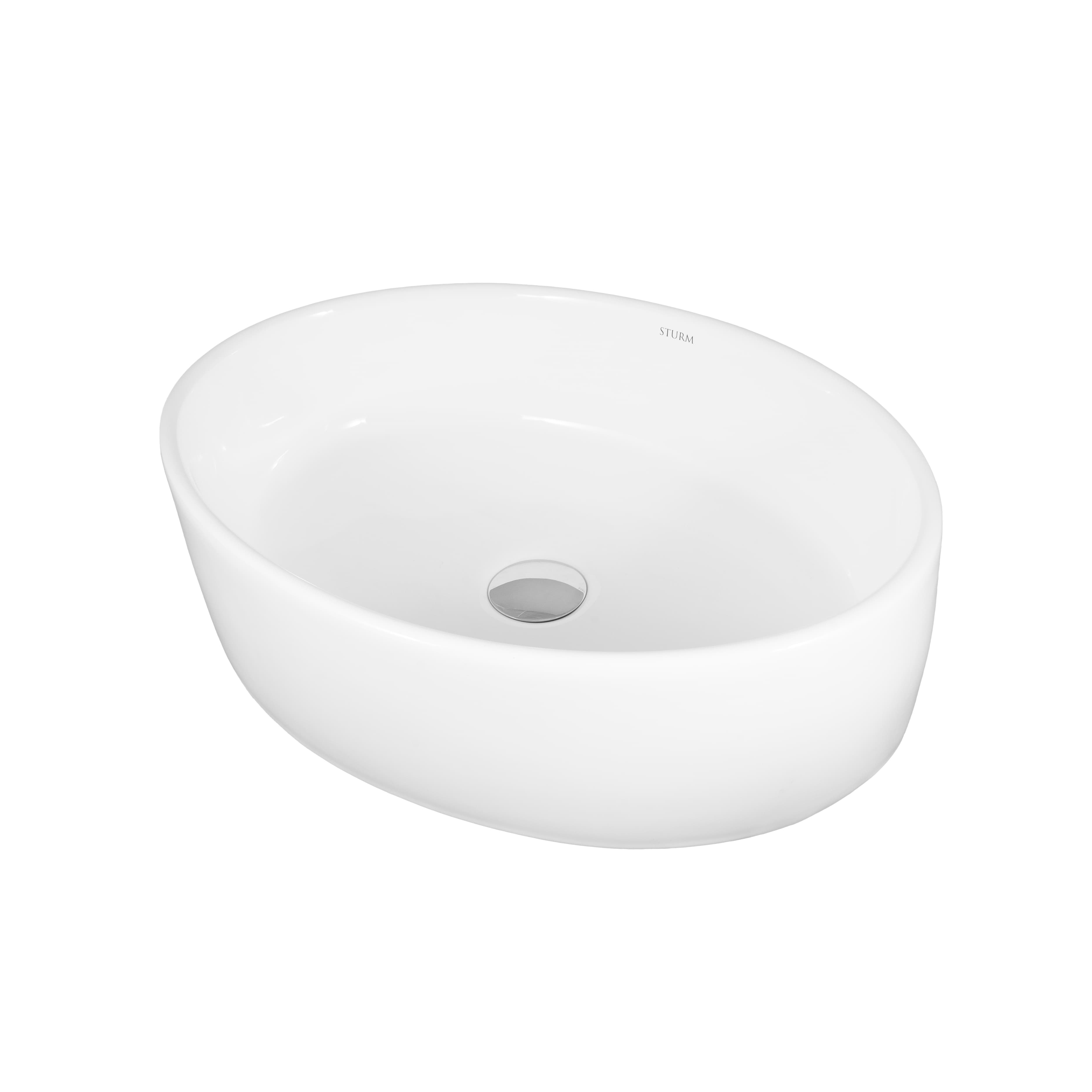Раковина накладная MIUSA, 51x37, овальная, белая, ST-MIUSA513715-NBN