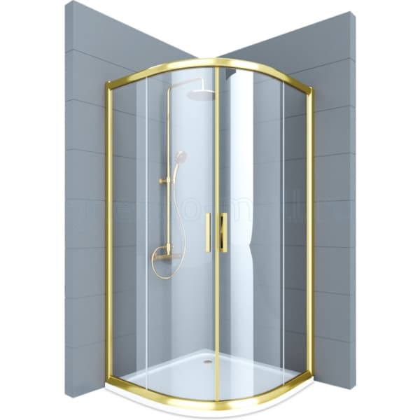 Душевое ограждение VIVIEN, 100x100x200, профиль хром, стекло прозрачное, LUX-VIVI1010-NTRCR
