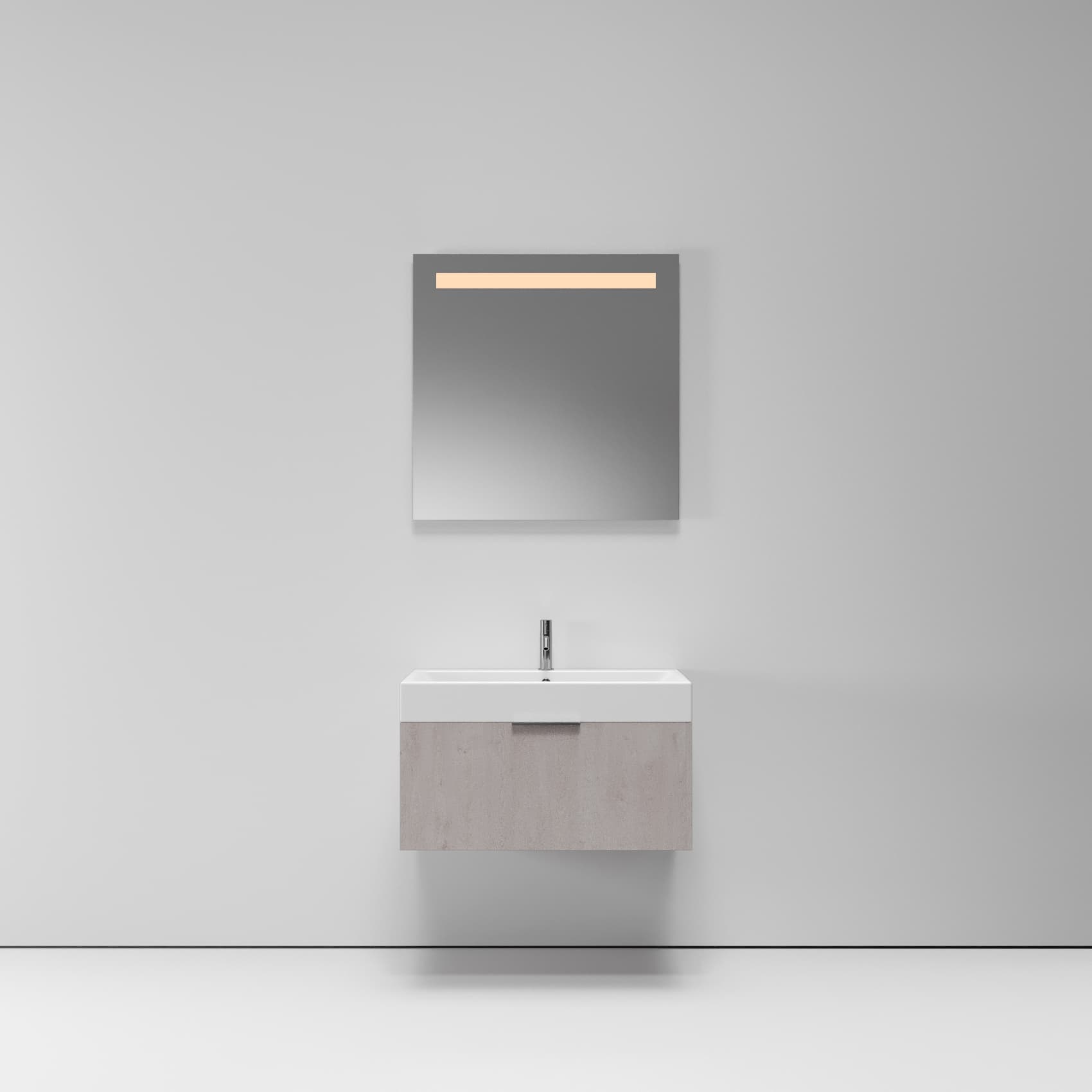 Тумба с раковиной NORMAL, 80x45x46, светлое дерево, ST-B3L184-BA991-SIP