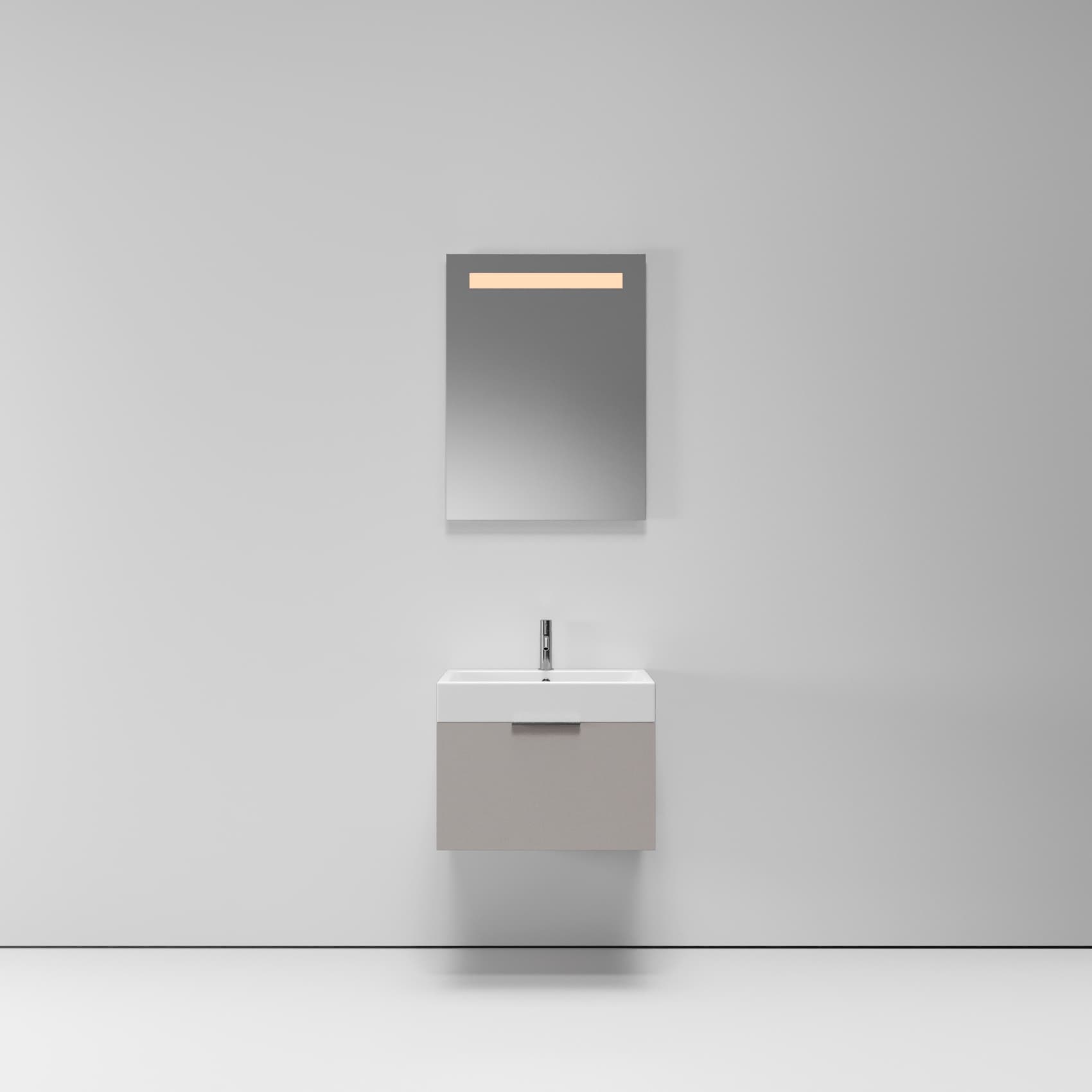 Тумба с раковиной NORMAL, 60x45x46, темно-бежевый глянцевый, ST-B3L164-BA003-SIP