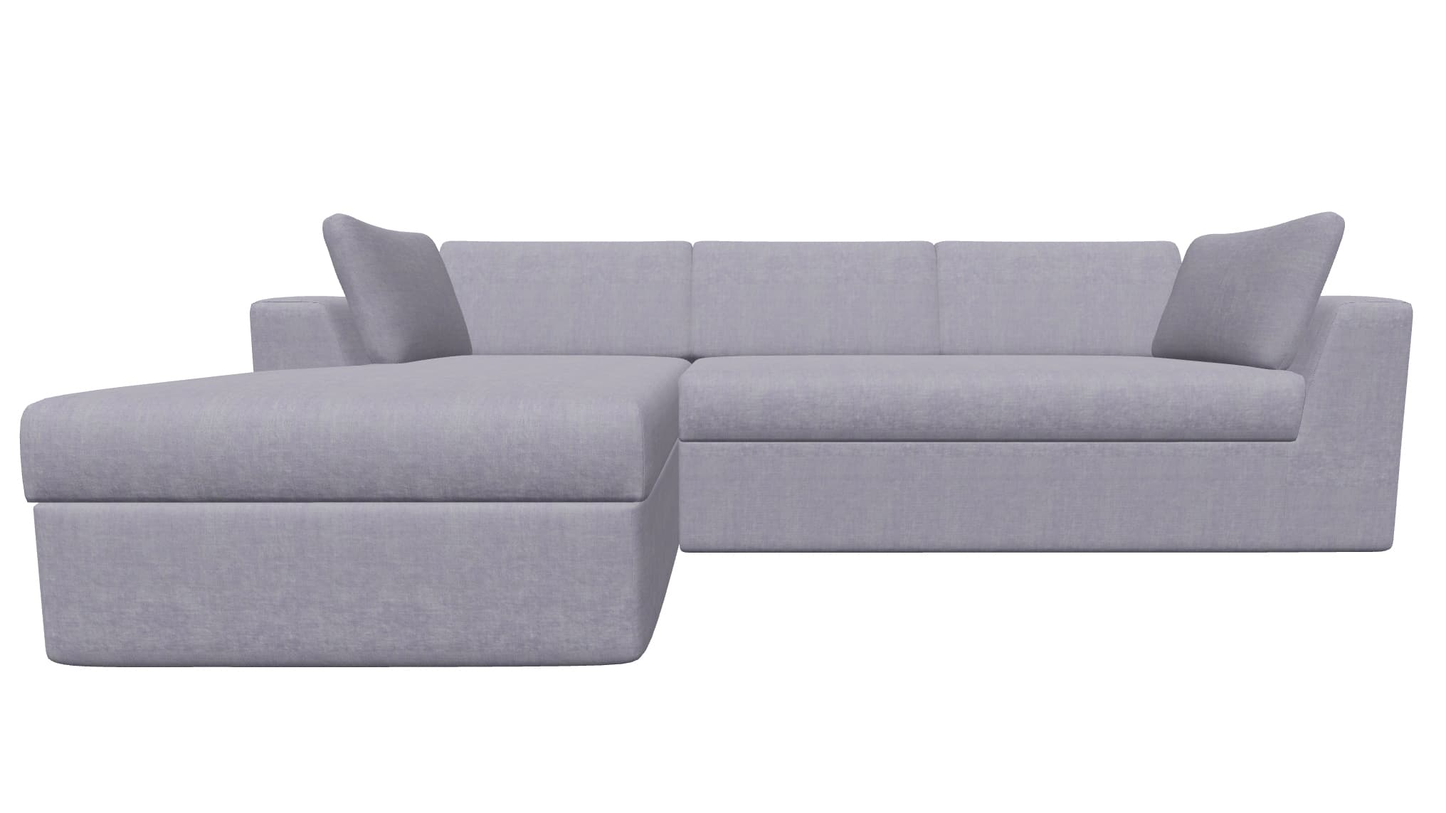 Диван угловой REY 280x85/66/47x105/60 с раскладным механизмом, шезлонг с левой стороны серый ST-REY-05FANGO-LH