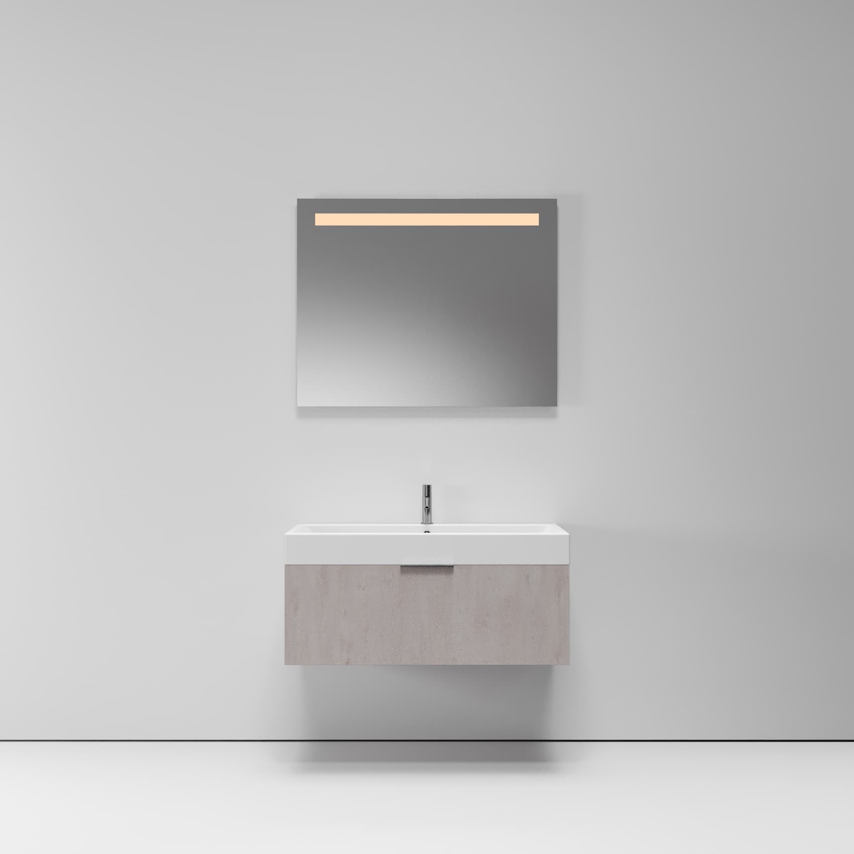 Тумба с раковиной NORMAL, 100x45x46, светлое дерево, ST-B3L1104-BA991-SIP