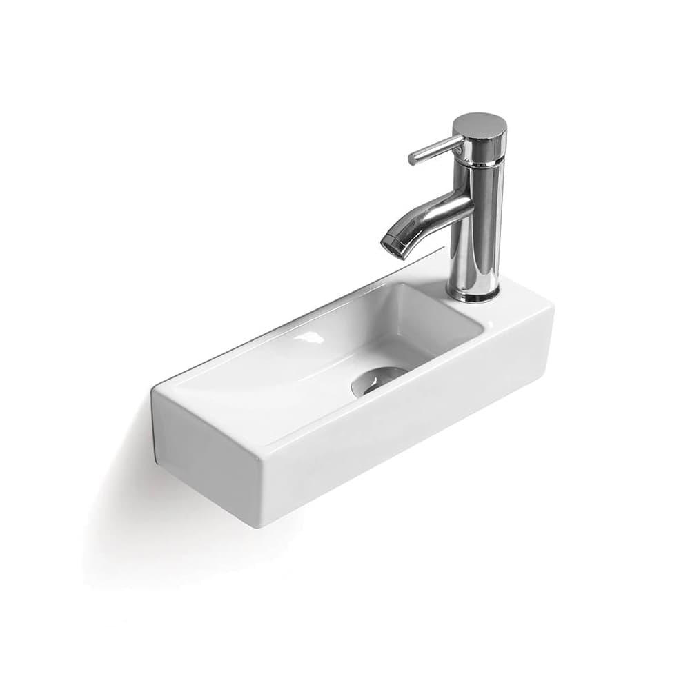 Раковина подвесная STEP MINI, 38x14,5, правая, белая, ST-SM383811-RBNCR