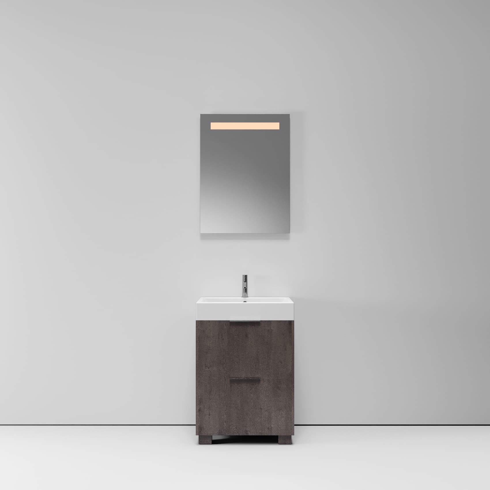 Тумба с раковиной NORMAL, 60x45x87, темное дерево, ST-B7L264-BA992-SIP