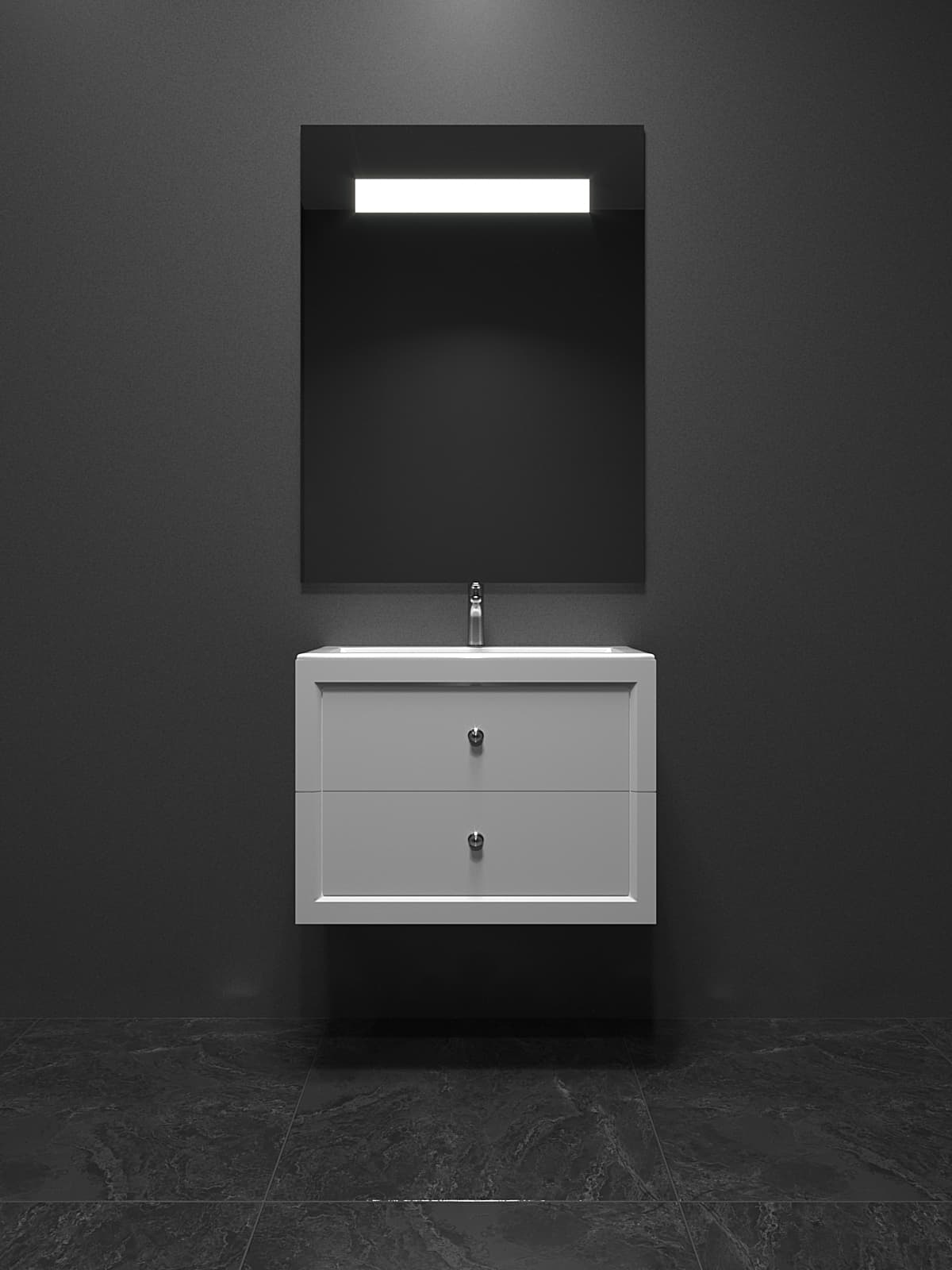 Тумба с раковиной HERITAGE, 102,5x60x40, белый глянцевый, ST-HTG1025-WG