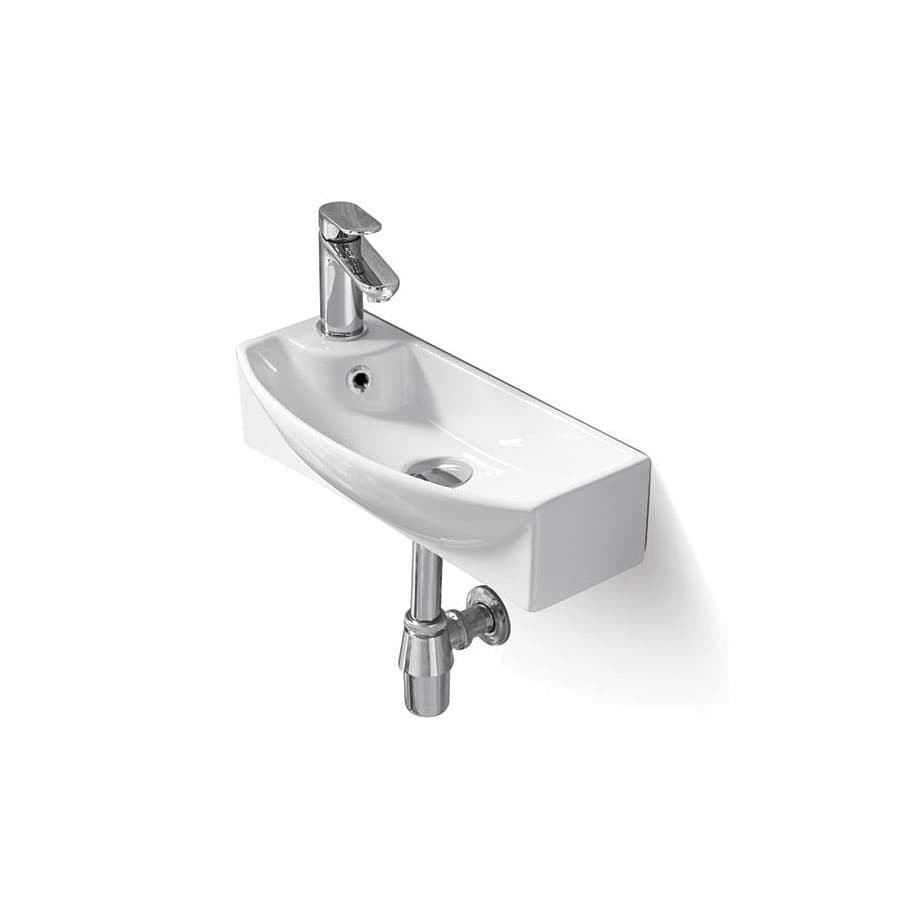 Раковина подвесная FRAM, 45x22, левая, белая, ST-FR394511-LBNCR