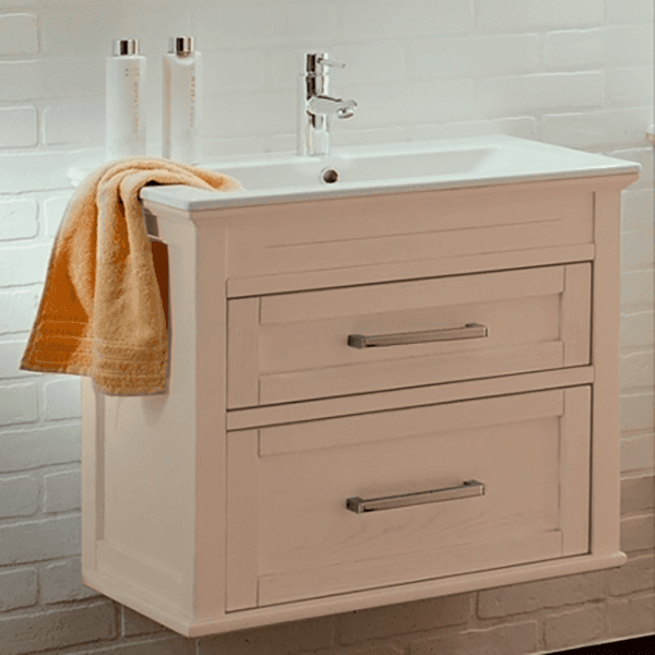 Тумба с раковиной ALBA, 83,5x40,5x60, бежевый, FBSAM080ODE CANAPA + FPLML080-B